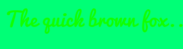 Image with Font Color 11FF00 and Background Color 00FF76